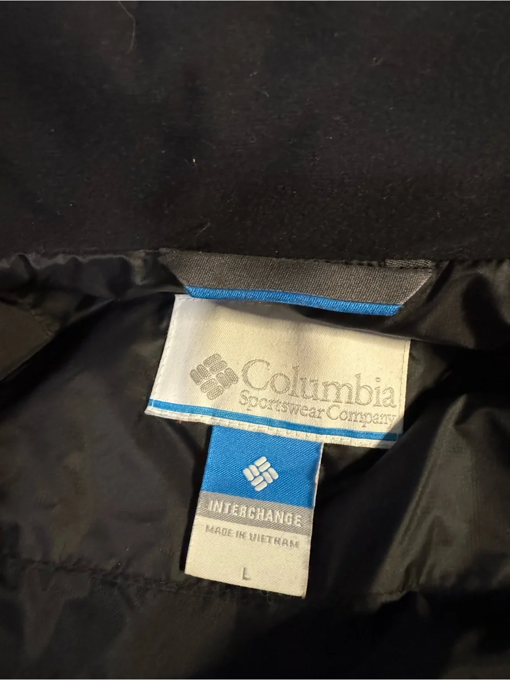 Columbia Men’s Large Black & Red Winter Coat Removable Lining